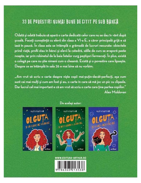 Povestiri de citit pe sub banca - Alex Moldovan | Editura Arthur