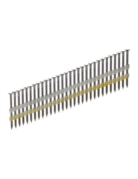 Cuie pentru pistol, 20°, cap rotund - Milwaukee - 20° Round Head 75 mm / RS / B / SC1 - 2.000 pc - cod 4932492588