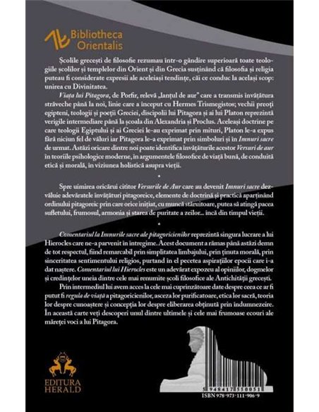 Imnurile Sacre - Pitagora | Editura Herald