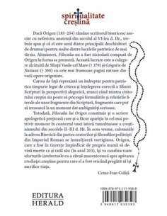 Filocalia lui Origen - Origen | Editura Herald 2