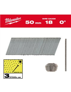 Cuie T, 18G, cap subtire cu finisaj - Milwaukee - Inox 18G / 50 mm / SC3 - 5.000 pc - cod 4932492564