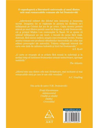 Idiotul - Dostoievski Feodor Mihailovici | Art