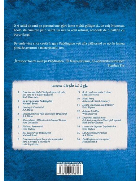 Paddington 1:  Un urs pe nume Paddington - Bond Michael | Editura Arthur
