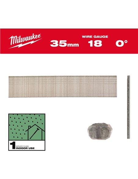 Cuie T, 18G, cap subtire cu finisaj - Milwaukee - cod 4932498743