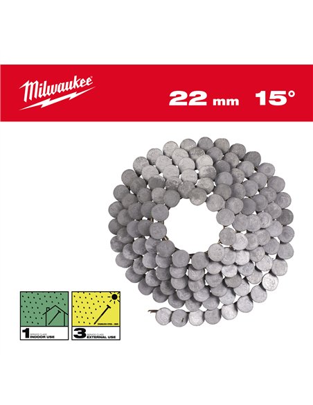 Cuie rola - Milwaukee - 15° RH 3.05 x 22 mm / RS / HDG-2880 - cod 4932499320
