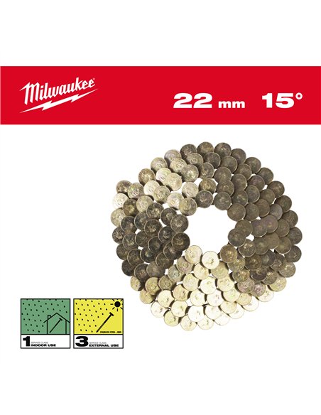Cuie rola - Milwaukee - 15° RH 3.05 x 22 mm / SS / G-2880 - cod 4932499316