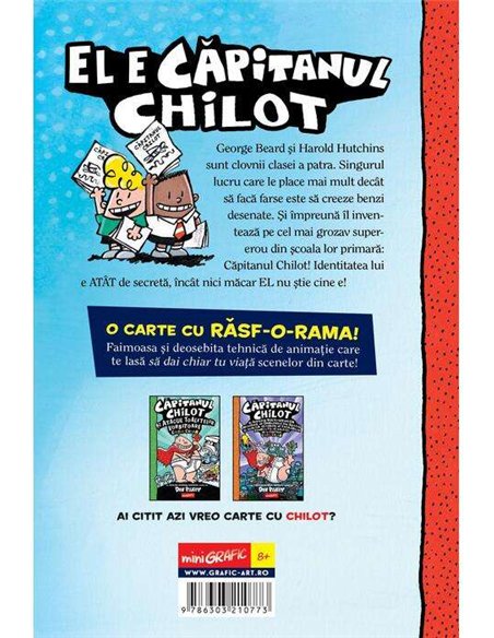 Capitanul Chilot Vol 1. Aventurile Căpitanului Chilot - Dav Pilkey | Editura Arthur