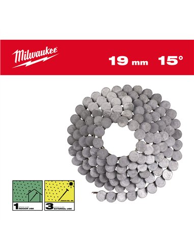 Cuie rola - Milwaukee - 15° RH 3.05 x 19 mm / RS / HDG-2880 - cod 4932499319