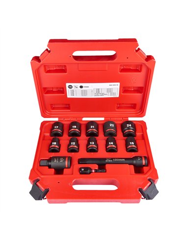 Set chei tubulare 1/2 inch SHOCKWAVE IMPACT DUTY - Milwaukee - 1/2 inch impact socket set STD-1 3 buc - cod 4932480456