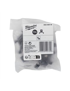 Sina si cleme pentru cheile tubulare de impact - Milwaukee - 1/2 inch extra rail clips- 10 buc - cod 4932480449 2