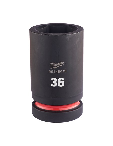 Chei tubulare de impact SHOCKWAVE IMPACT DUTY - Milwaukee - 36 mm 1 inch impact socket deep - 1 buc - cod 4932480429