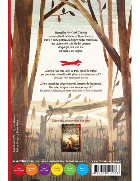 Pax - Sara Pennypacker | Editura Arthur (Red Adventure)