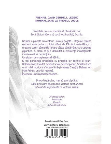 Arhiva luminii de furtună 1:  Calea Regilor (partea I) - Brandon Sanderson | Paladin