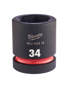 Chei tubulare de impact SHOCKWAVE IMPACT DUTY - Milwaukee - 34 mm 1 inch impact socket STD - 1 buc - cod 4932480412