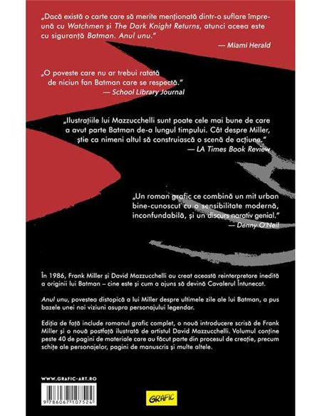 Batman. Anul unu - Richmond Lewis, David Mazzucchelli, Frank Miller | Editura Grafic