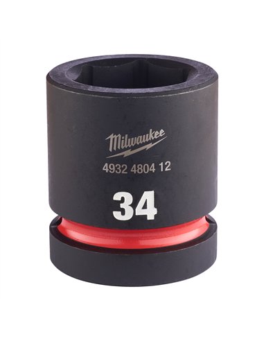 Chei tubulare de impact SHOCKWAVE IMPACT DUTY - Milwaukee - 34 mm 1 inch impact socket STD - 1 buc - cod 4932480412