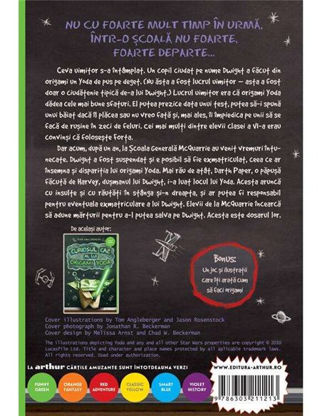 Darth Paper contraatacă: O carte cu Origami Yoda [paperback] - Tom Angleberger | Arthur