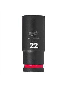 Chei tubulare de impact SHOCKWAVE IMPACT DUTY - Milwaukee - 22 mm 1/2 inch impact socket deep - 1 buc - cod 4932480340