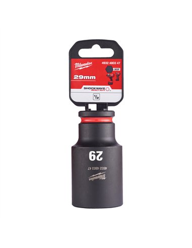 Chei tubulare de impact SHOCKWAVE IMPACT DUTY - Milwaukee - 29 mm 1/2 inch impact socket deep - 1 buc - cod 4932480347