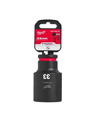 Chei tubulare de impact SHOCKWAVE IMPACT DUTY - Milwaukee - 33 mm 1/2 inch impact socket deep - 1 buc - cod 4932480350