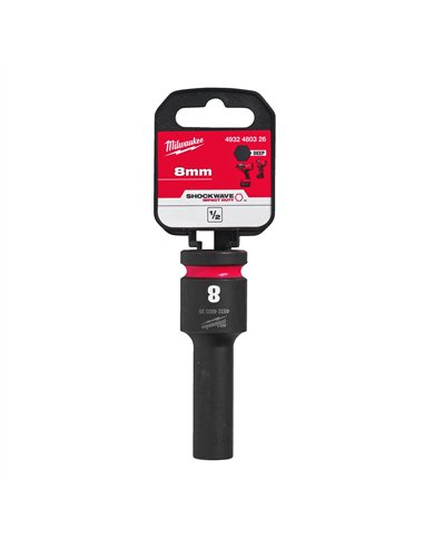 Chei tubulare de impact SHOCKWAVE IMPACT DUTY - Milwaukee - 8 mm 1/2 inch impact socket deep - 1 buc - cod 4932480326