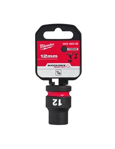 Chei tubulare de impact SHOCKWAVE IMPACT DUTY - Milwaukee - 12 mm 1/2 inch impact socket STD - 1 buc - cod 4932480306 2