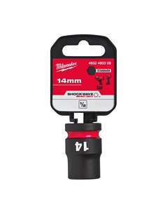 Chei tubulare de impact SHOCKWAVE IMPACT DUTY - Milwaukee - 14 mm 1/2 inch impact socket STD - 1 buc - cod 4932480308 2