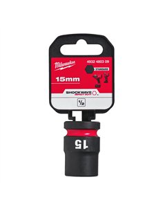 Chei tubulare de impact SHOCKWAVE IMPACT DUTY - Milwaukee - 15 mm 1/2 inch impact socket STD - 1 buc - cod 4932480309 2