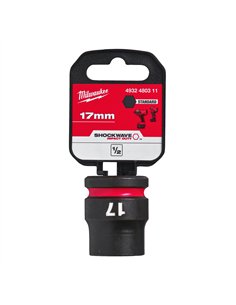 Chei tubulare de impact SHOCKWAVE IMPACT DUTY - Milwaukee - 17 mm 1/2 inch impact socket STD - 1 buc - cod 4932480311 2