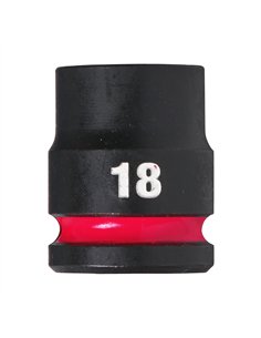 Chei tubulare de impact SHOCKWAVE IMPACT DUTY - Milwaukee - 18 mm 1/2 inch impact socket STD - 1 buc - cod 4932480312