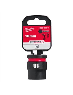 Chei tubulare de impact SHOCKWAVE IMPACT DUTY - Milwaukee - 18 mm 1/2 inch impact socket STD - 1 buc - cod 4932480312 2