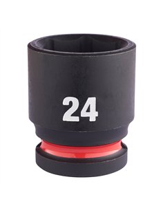Chei tubulare de impact SHOCKWAVE IMPACT DUTY - Milwaukee - 24 mm 1/2 inch impact socket STD - 1 buc - cod 4932480318