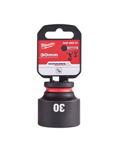 Chei tubulare de impact SHOCKWAVE IMPACT DUTY - Milwaukee - 30 mm 1/2 inch impact socket STD - 1 buc - cod 4932480324 2