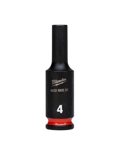 Chei tubulare de impact SHOCKWAVE IMPACT DUTY - Milwaukee - 4 mm 1/4 inch impact socket deep - 1 buc - cod 4932480251