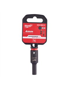 Chei tubulare de impact SHOCKWAVE IMPACT DUTY - Milwaukee - 4 mm 1/4 inch impact socket deep - 1 buc - cod 4932480251 2