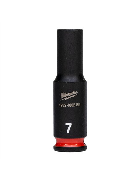 Chei tubulare de impact SHOCKWAVE IMPACT DUTY - Milwaukee - 7 mm 1/4 inch impact socket deep - 1 buc - cod 4932480256