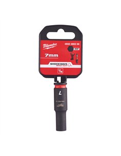 Chei tubulare de impact SHOCKWAVE IMPACT DUTY - Milwaukee - 7 mm 1/4 inch impact socket deep - 1 buc - cod 4932480256 2
