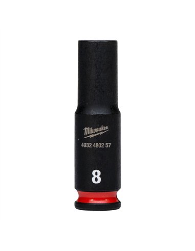 Chei tubulare de impact SHOCKWAVE IMPACT DUTY - Milwaukee - 8 mm 1/4 inch impact socket deep - 1 buc - cod 4932480257