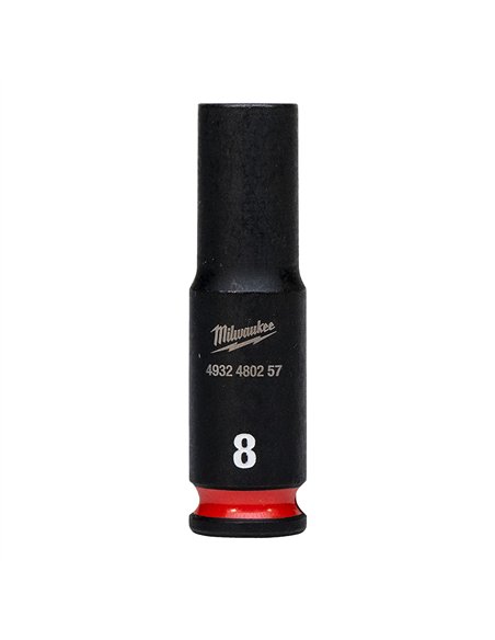 Chei tubulare de impact SHOCKWAVE IMPACT DUTY - Milwaukee - 8 mm 1/4 inch impact socket deep - 1 buc - cod 4932480257