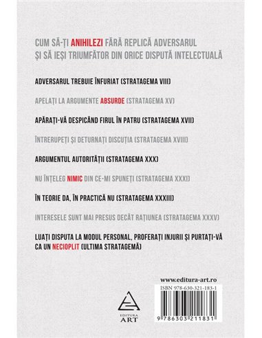 Arta de a avea intotdeauna dreptate - Arthur Schopenhauer | Editura Art [cartonata]