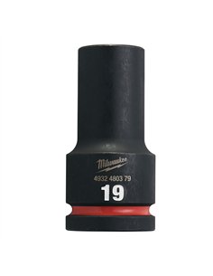 Chei tubulare de impact SHOCKWAVE IMPACT DUTY - Milwaukee - 19 mm 3/4 inch impact socket deep - 1 buc - cod 4932480379