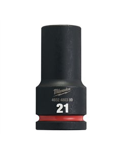 Chei tubulare de impact SHOCKWAVE IMPACT DUTY - Milwaukee - 21 mm 3/4 inch impact socket deep - 1 buc - cod 4932480380