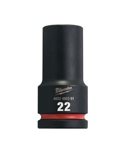 Chei tubulare de impact SHOCKWAVE IMPACT DUTY - Milwaukee - 22 mm 3/4 inch impact socket deep - 1 buc - cod 4932480381