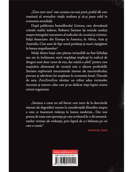 ZeroZeroZero - Roberto Saviano | Editura Art [necartonata]