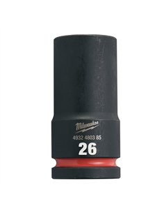 Chei tubulare de impact SHOCKWAVE IMPACT DUTY - Milwaukee - 26 mm 3/4 inch impact socket deep - 1 buc - cod 4932480385 2