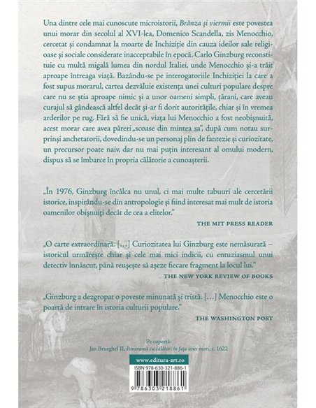 Branza si viermii - Carlo Ginzburg | Editura Art [necartonata]