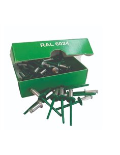 Set x 50 bucati Pop Nituri verzi cap lat vopsite electrostatic RAL 6024-Traffic Green 4.8x12x9mm, verde