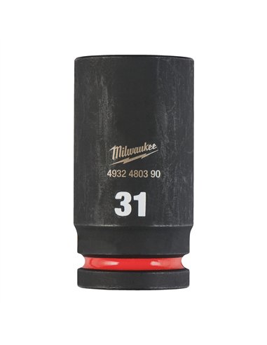 Chei tubulare de impact SHOCKWAVE IMPACT DUTY - Milwaukee - 31 mm 3/4 inch impact socket deep - 1 buc - cod 4932480390