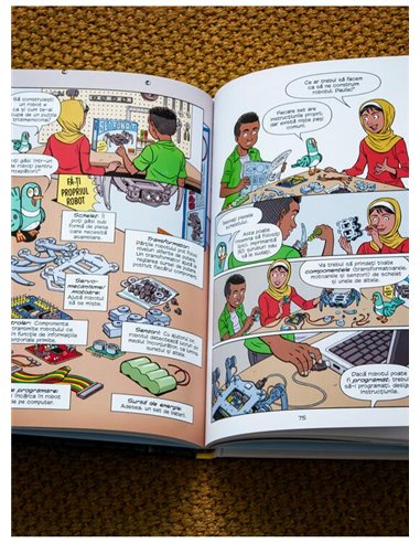 Roboti si drone. Trecut, prezent si viitor (Stiinta in comicsuri) - Mairghread Scott,Jacob Chabot | Arthur [cartonata]