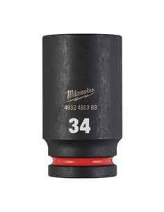 Chei tubulare de impact SHOCKWAVE IMPACT DUTY - Milwaukee - 34 mm 3/4 inch impact socket deep - 1 buc - cod 4932480393
